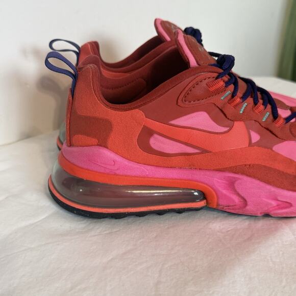 Nike Air Max 270 React Mystic Red Pink Women's Size 8.5 Athletic Sneakers - Picture 6 of 14